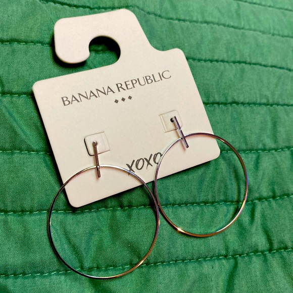 Banana Republic Jewelry - NWT. Banana Republic sterling silver hoops